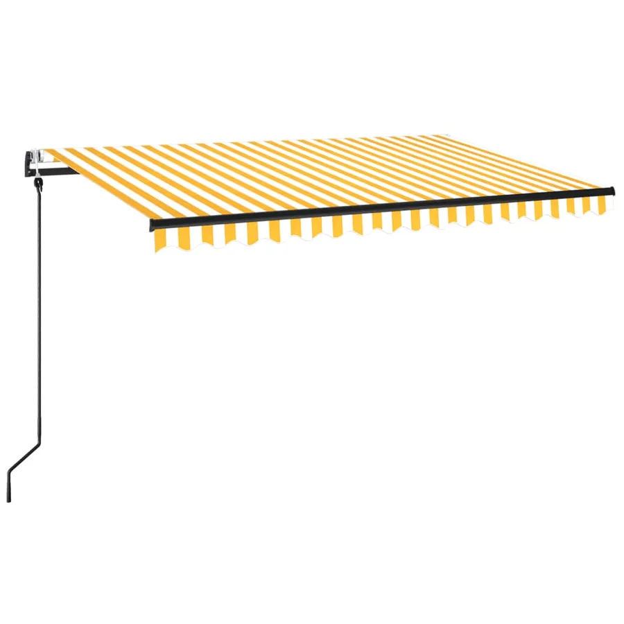 Auvent rétractable automatique 450x350 cm Jaune et blanc - 2