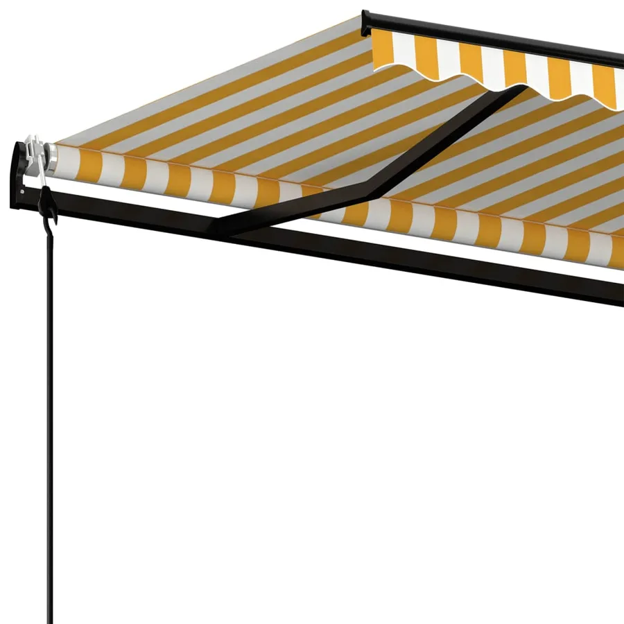 Auvent rétractable automatique 450x350 cm Jaune et blanc - 5