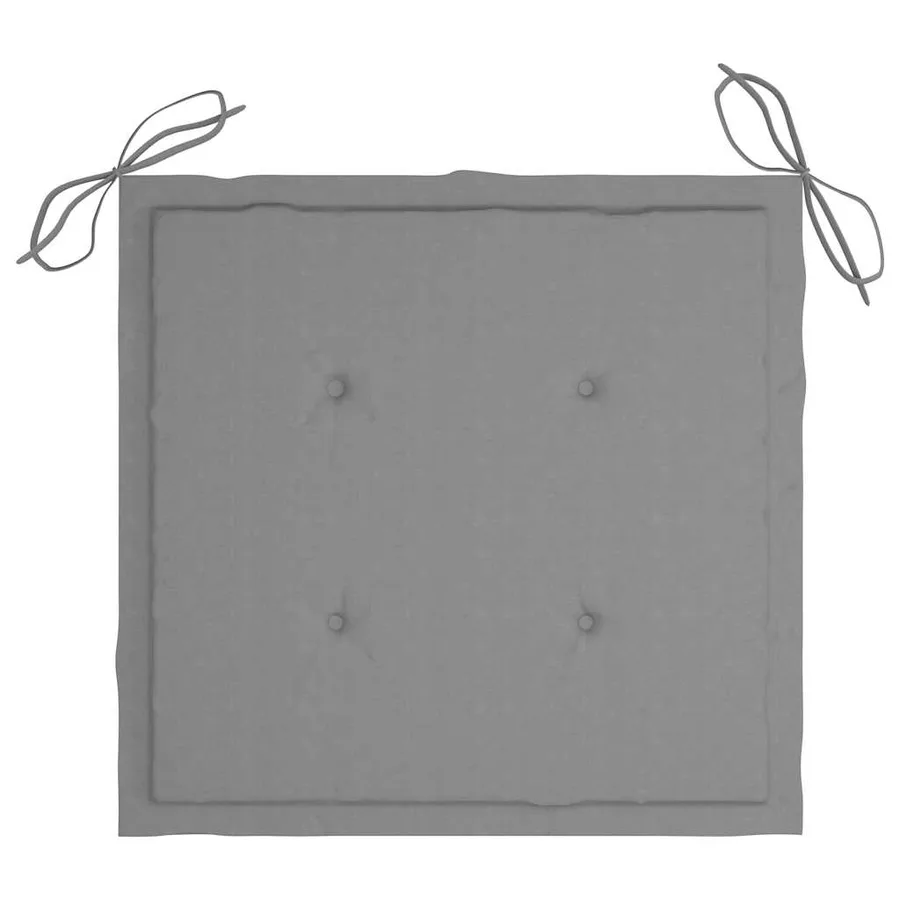 Ensemble à manger d'extérieur pliable avec coussin 3 pcs Teck - 8