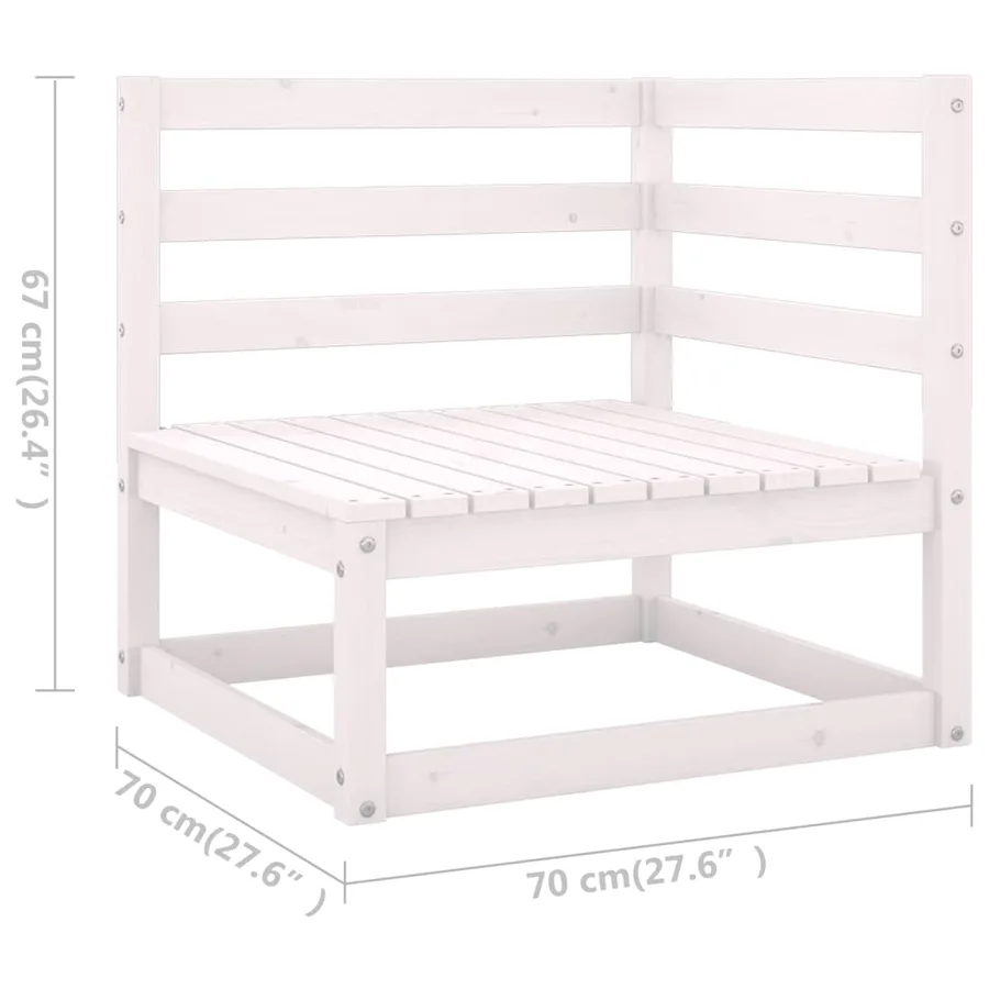 Salon de jardin 4 pcs avec coussins Bois de pin massif - 8