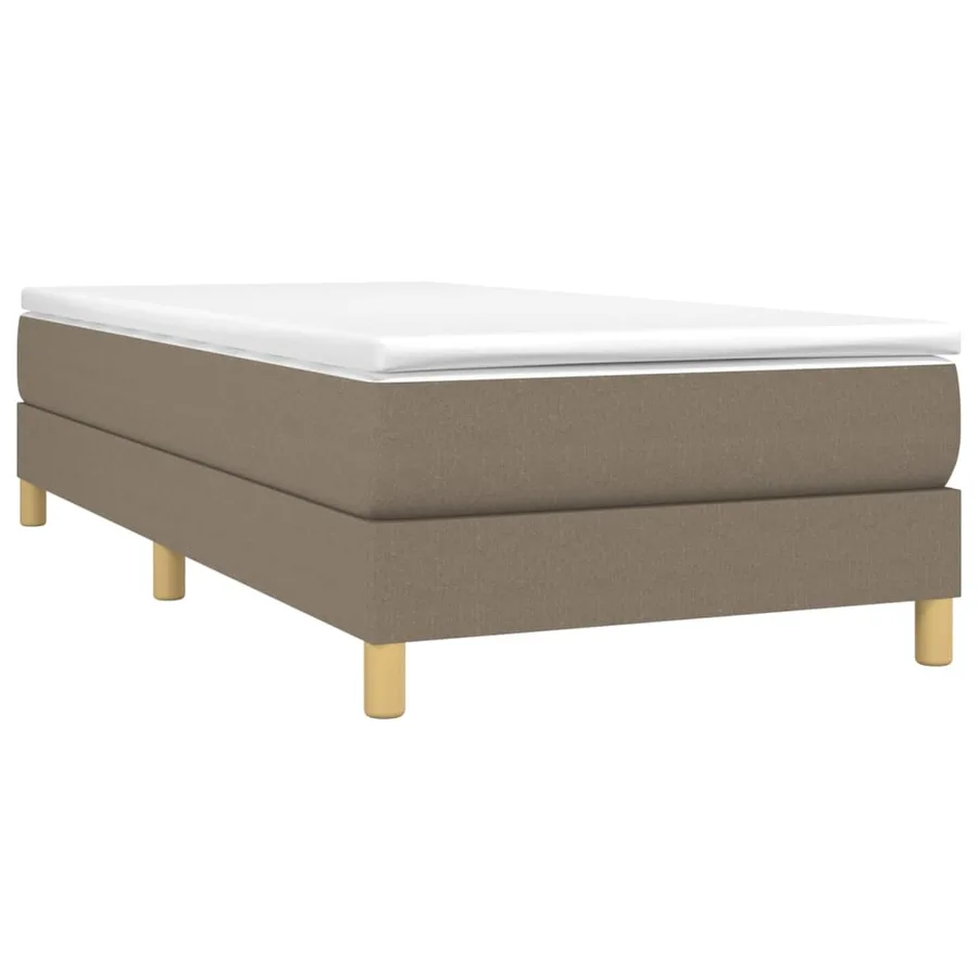 Sommier à lattes de lit avec matelas Taupe 90x190 cm Tissu - 3