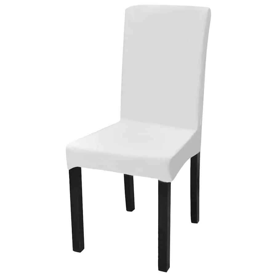Housses extensibles de chaise 6 pcs Blanc - 2