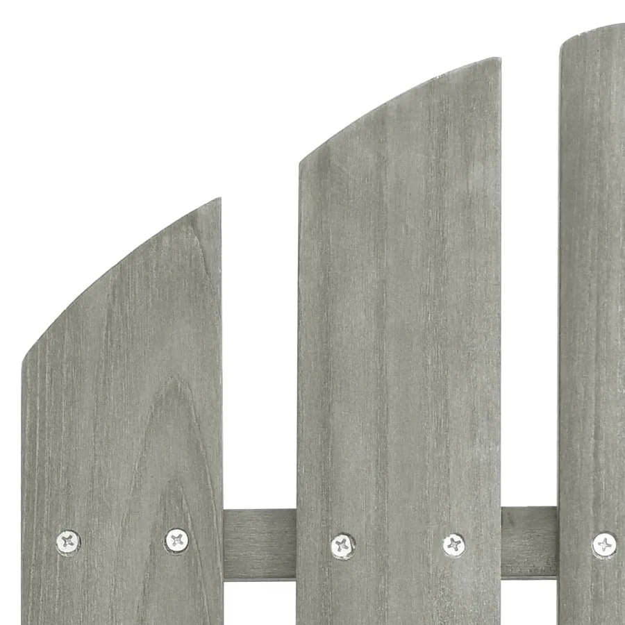 Chaise de jardin avec pouf Bois Gris - 6