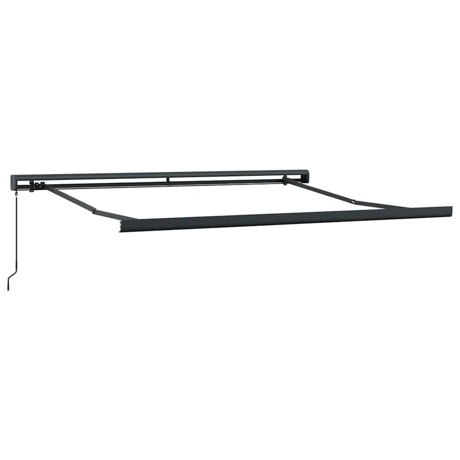 145706 vidaXL Manual Retractable Awning 350x250 cm Grey （not for individual sale） - Untranslated