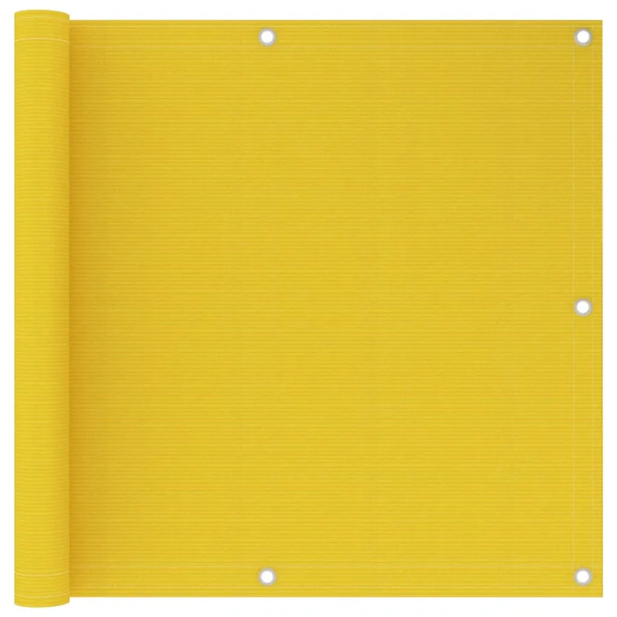 Écran de balcon Jaune 90x600 cm PEHD