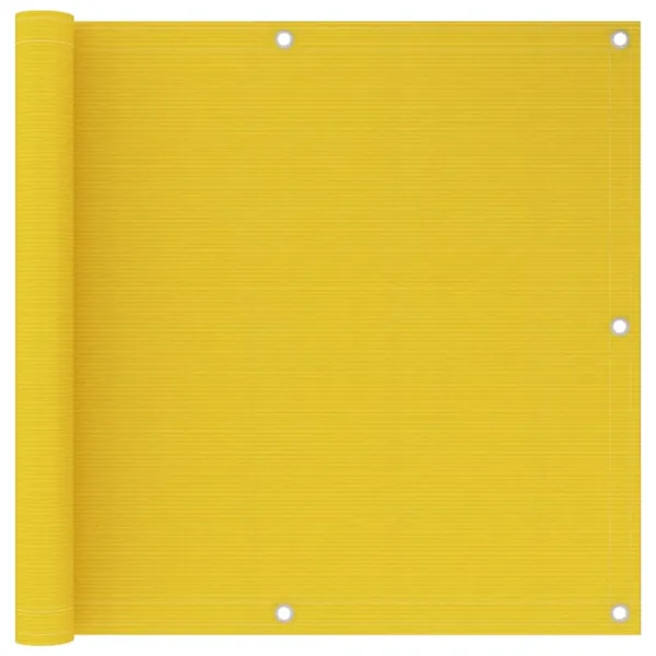 Écran de balcon Jaune 90x600 cm PEHD