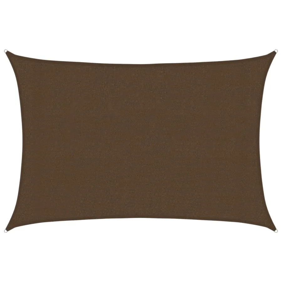 Voile d'ombrage 160 g/m² Marron 3x4,5 m PEHD - 2