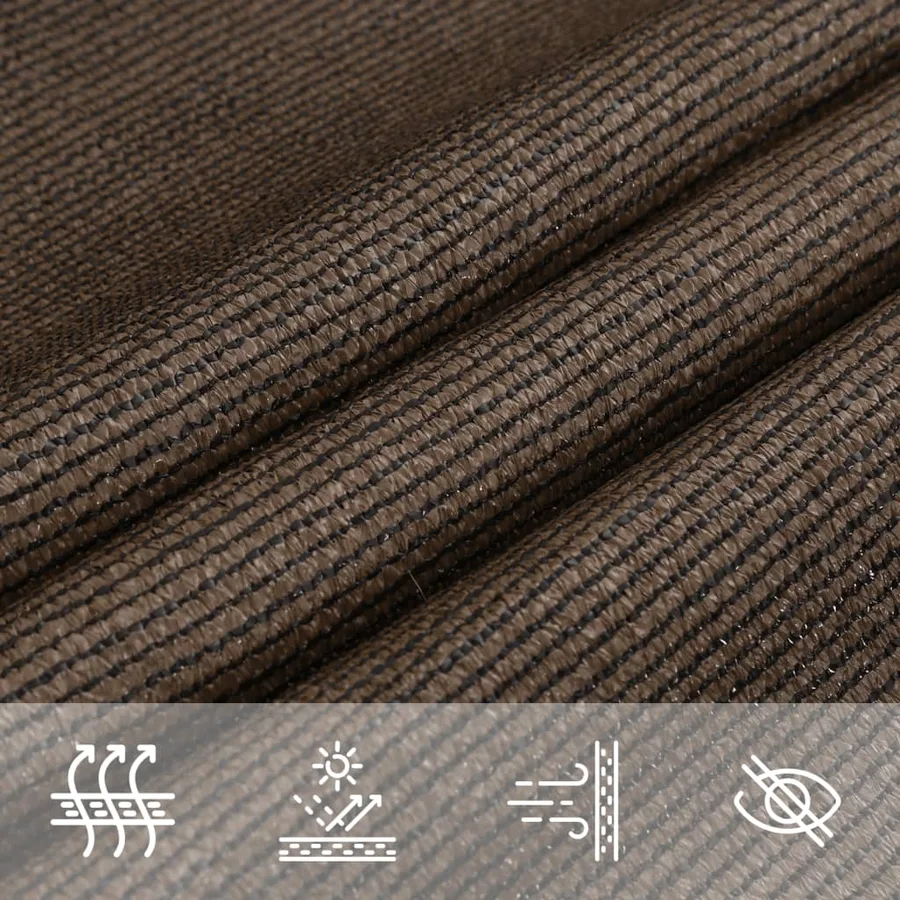 Voile d'ombrage 160 g/m² Marron 3x4,5 m PEHD - 7