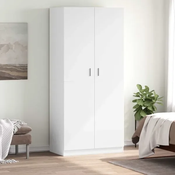 Garde-robe Blanc 90x52x200 cm Bois d’ingénierie