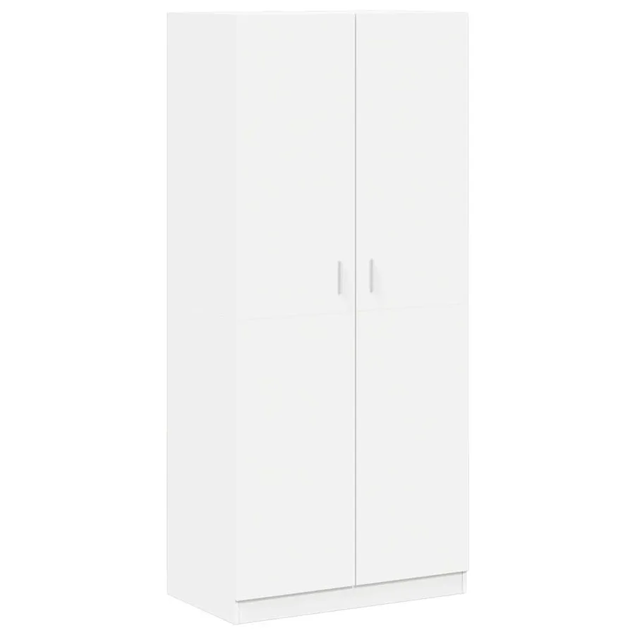 Garde-robe Blanc 90x52x200 cm Bois d’ingénierie - 2