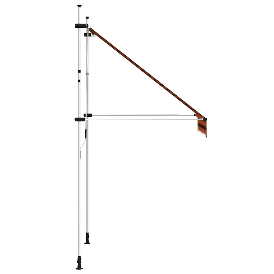 Auvent manuel rétractable 150 cm Orange et marron - 5