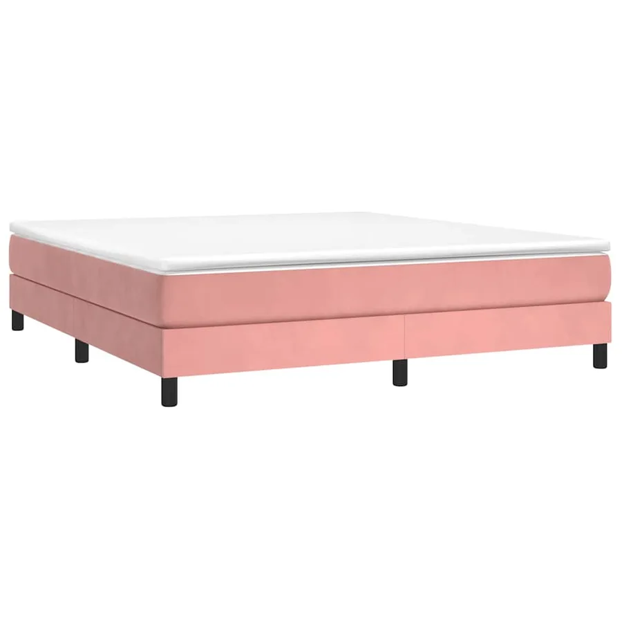Sommier à lattes de lit avec matelas Rose 160x200 cm Velours - 3