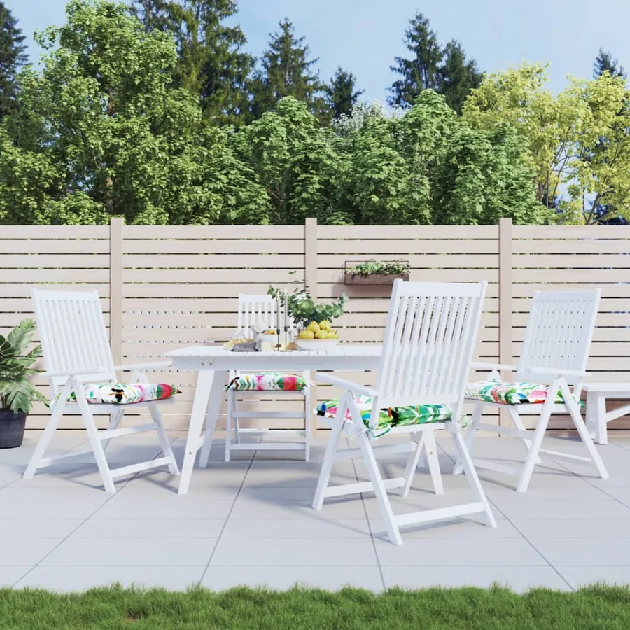Coussins de chaise lot de 4 multicolore 40x40x7 cm tissu