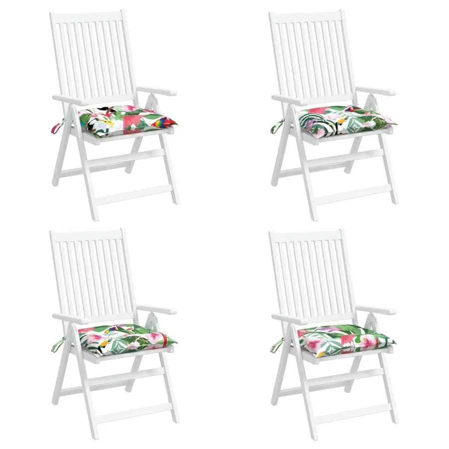 Coussins de chaise lot de 4 multicolore 40x40x7 cm tissu - 4