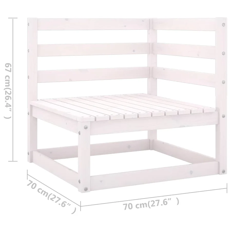 Salon de jardin 6 pcs avec coussins Bois de pin massif - 8