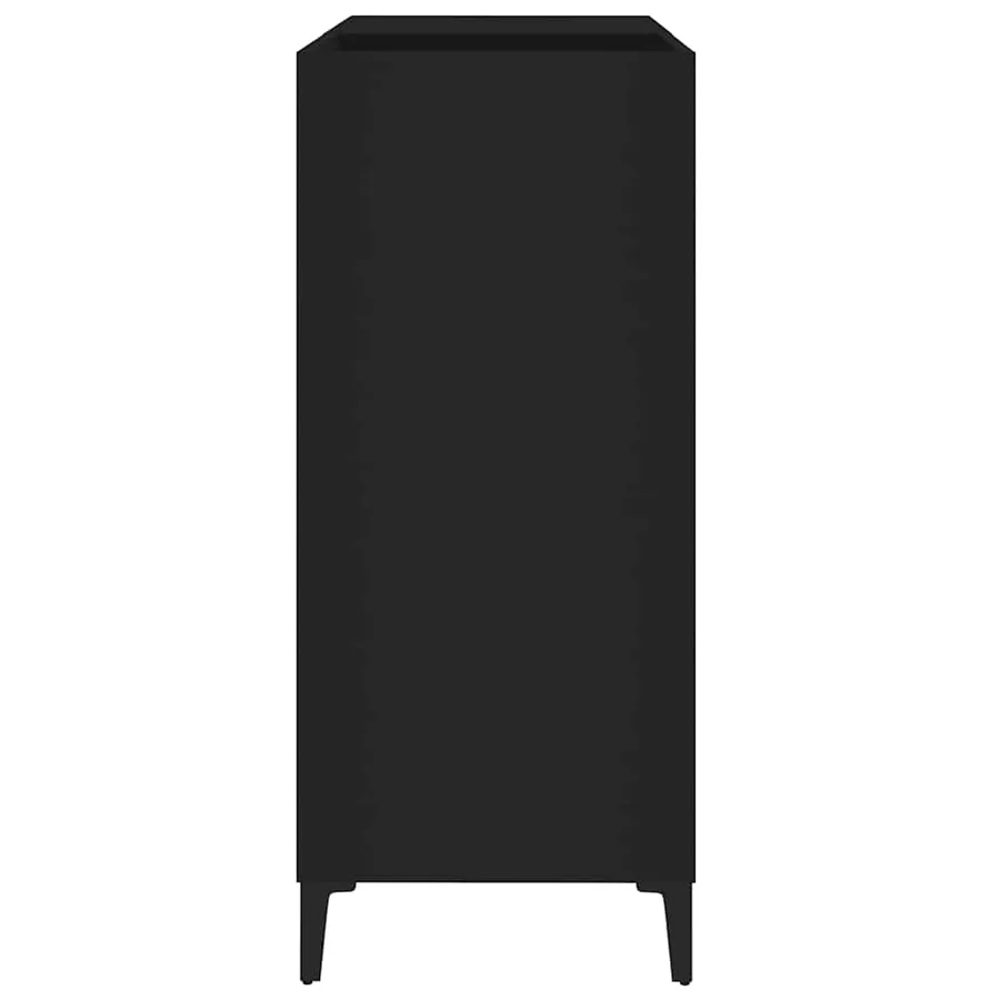 Armoire à disques noir 84,5x38x89 cm bois d'ingénierie - 6