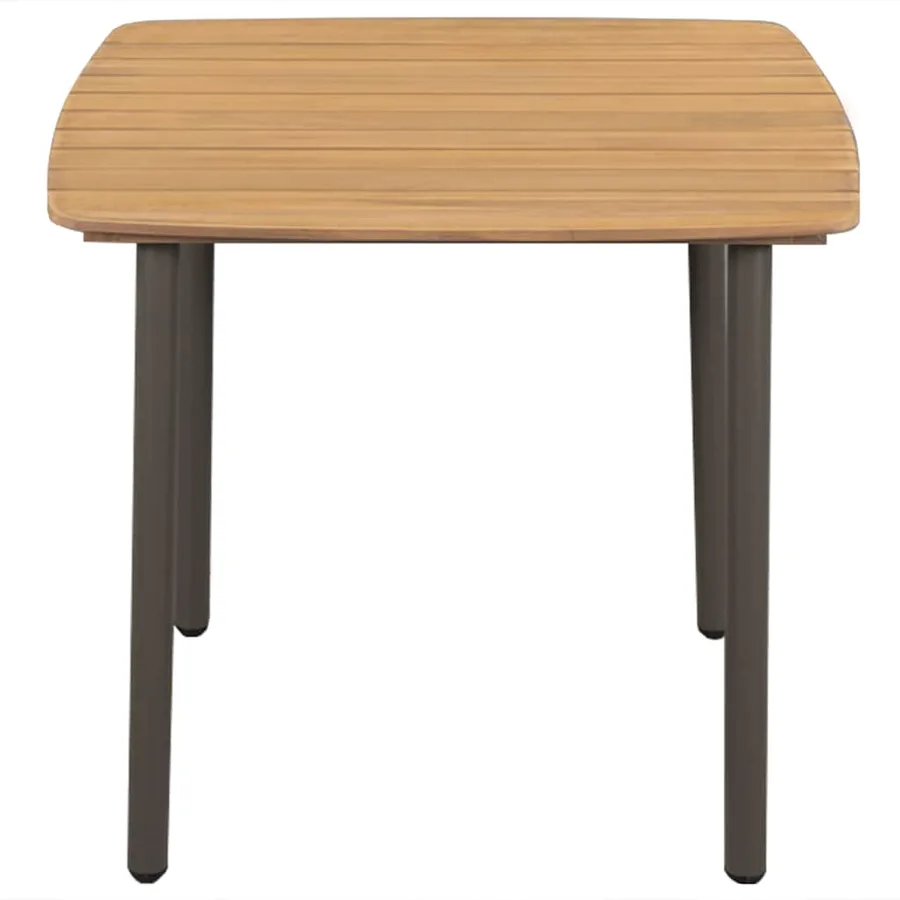 Ensemble à manger de jardin 5 pcs Résine tressée Gris - 7