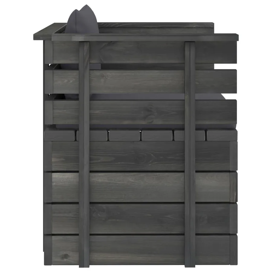 Fauteuil de jardin avec coussins Bois de pin - 4