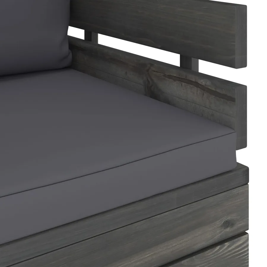 Fauteuil de jardin avec coussins Bois de pin - 6