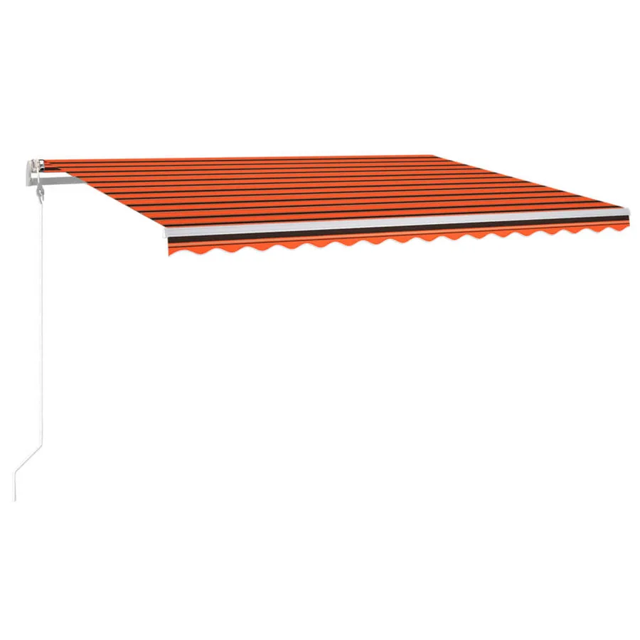 Auvent automatique capteur de vent/LED 400x300 cm Orange/marron - 2