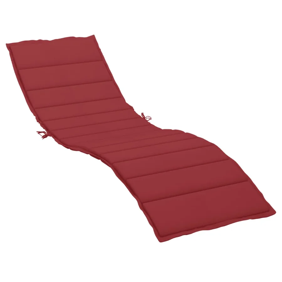 Coussin de chaise longue rouge bordeaux 200x50x3cm tissu oxford - 2
