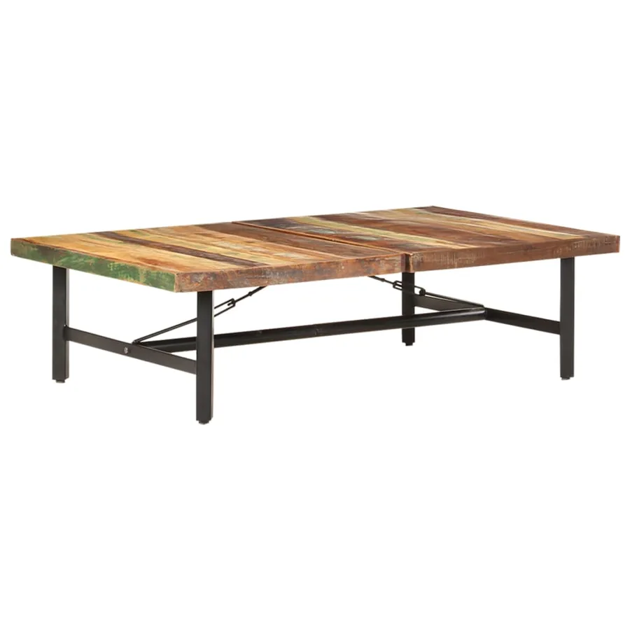 Table basse 142x90x42 cm Bois de récupération massif - 10