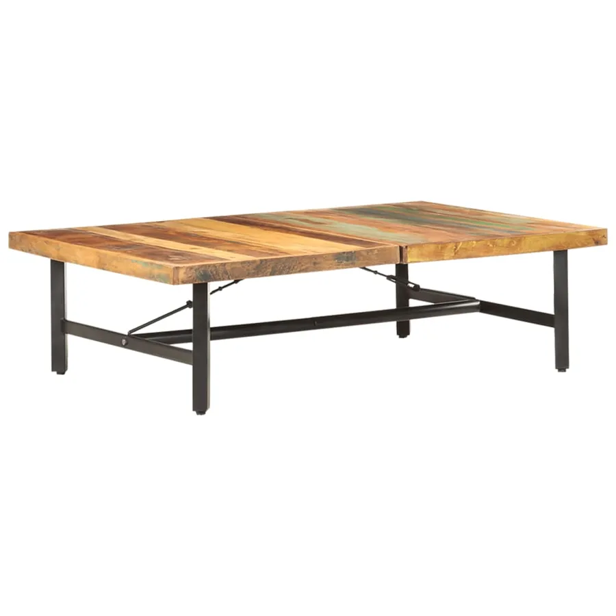 Table basse 142x90x42 cm Bois de récupération massif - 7