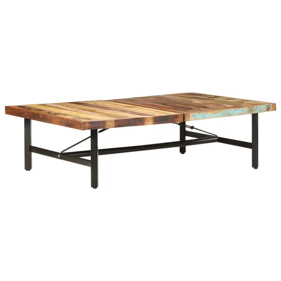 Table basse 142x90x42 cm Bois de récupération massif - 8
