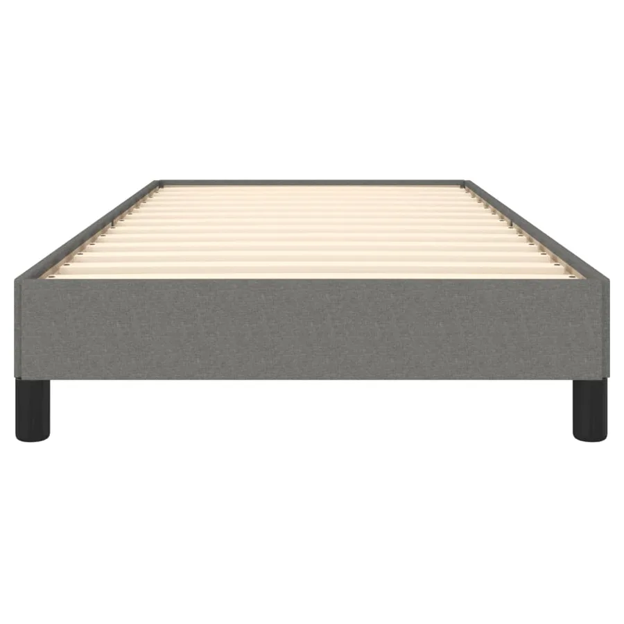Cadre de lit sans matelas gris foncé 90x200 cm tissu - 5