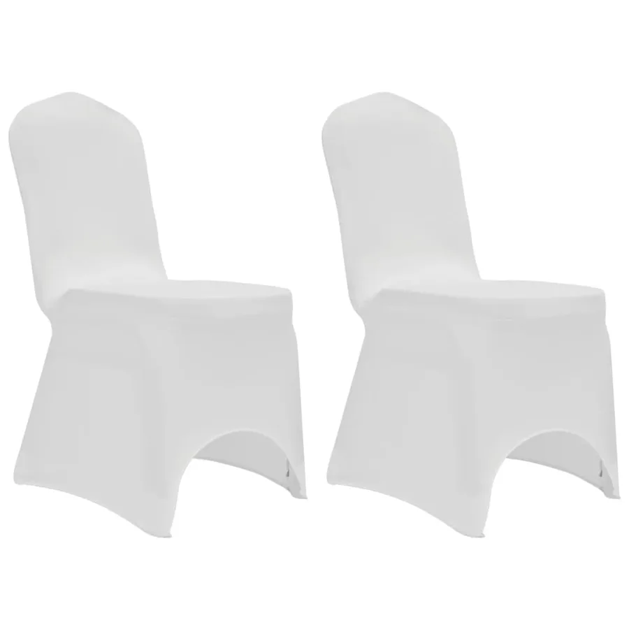 Housses élastiques de chaise Blanc 12 pcs - 3