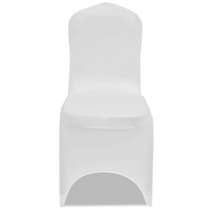 Housses élastiques de chaise Blanc 12 pcs - 5