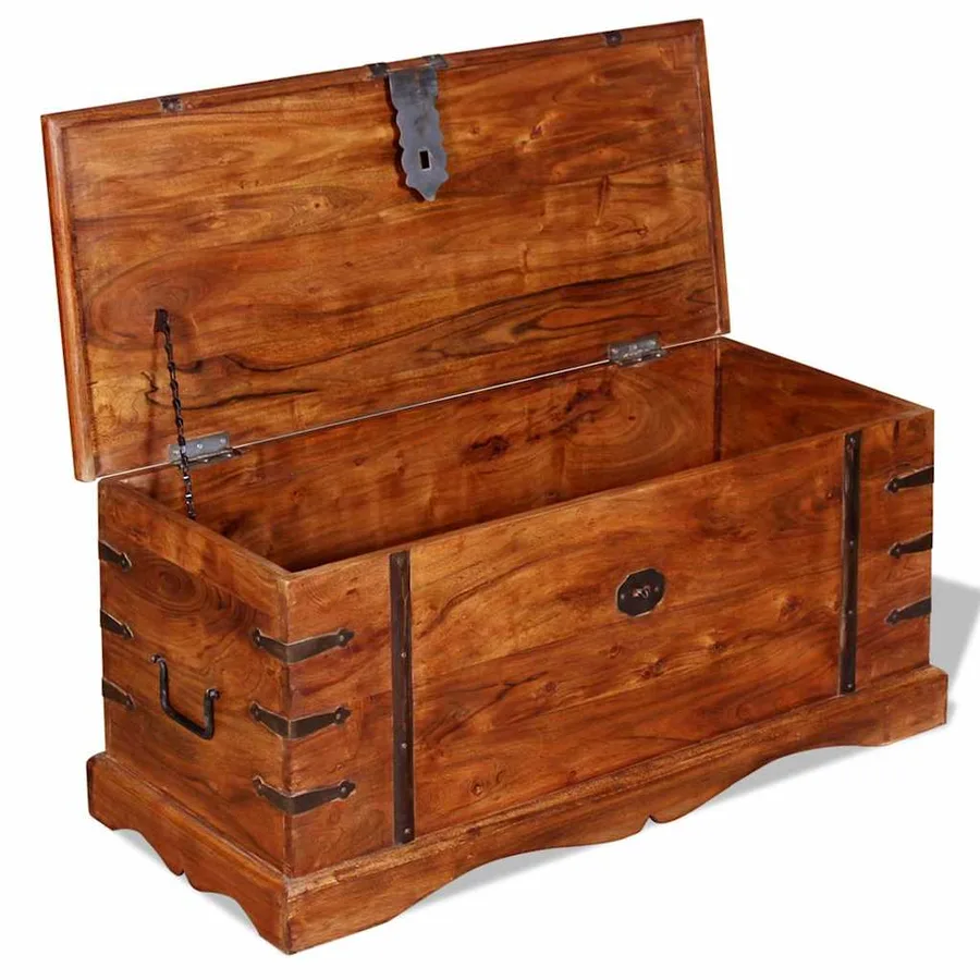 Coffre de rangement Bois massif - 4
