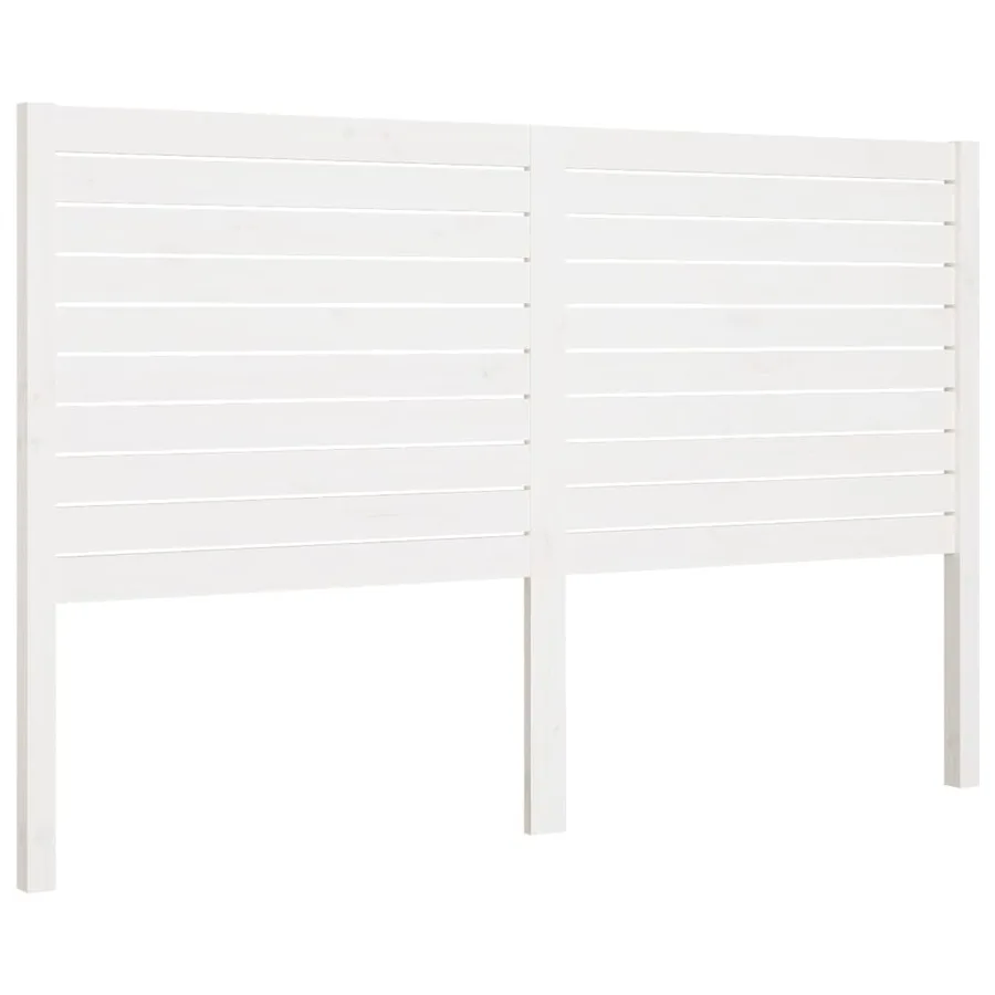 Tête de lit Blanc 126x4x100 cm Bois massif de pin - 2