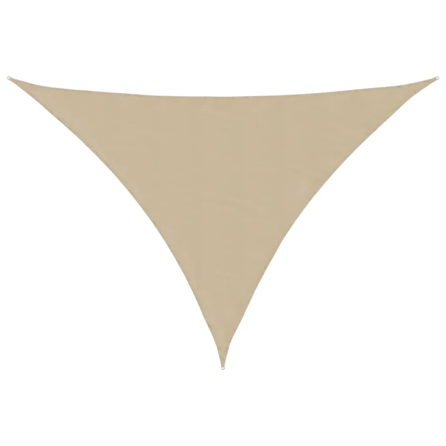Voile de parasol tissu oxford triangulaire 3,5x3,5x4,9 m beige - 2