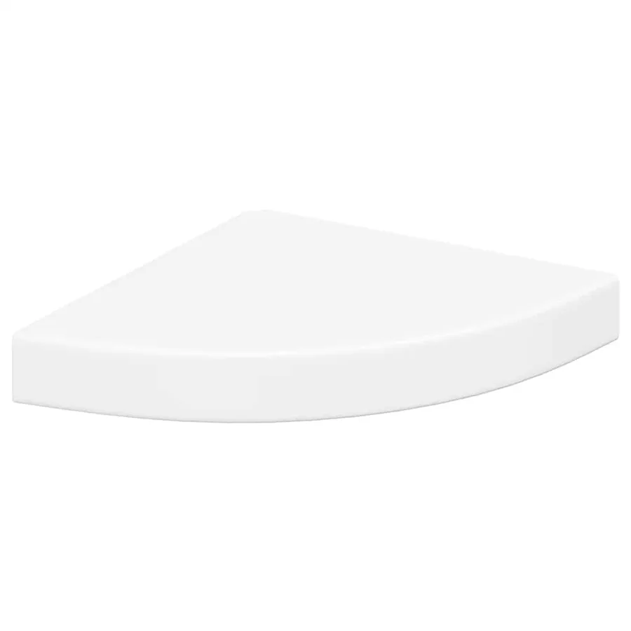 Étagères d'angle flottantes 2 pcs blanc 25x25x3,8 cm MDF - 5