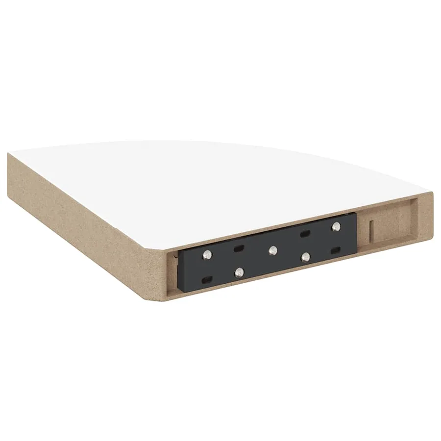 Étagères d'angle flottantes 2 pcs blanc 25x25x3,8 cm MDF - 8