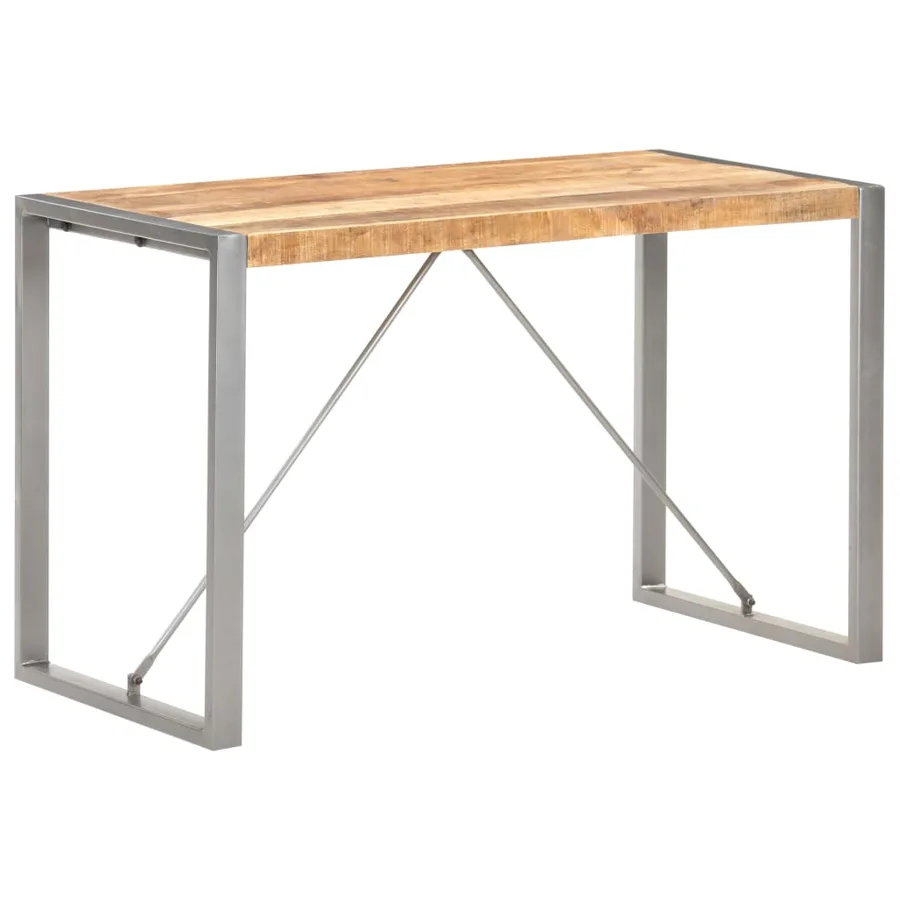 Table à dîner 120x60x75 cm Bois de manguier massif brut - 11