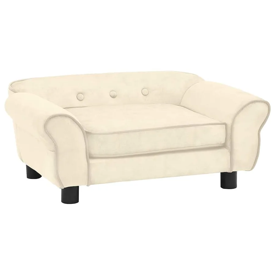 Canapé pour chien Crème 72x45x30 cm Peluche - 2