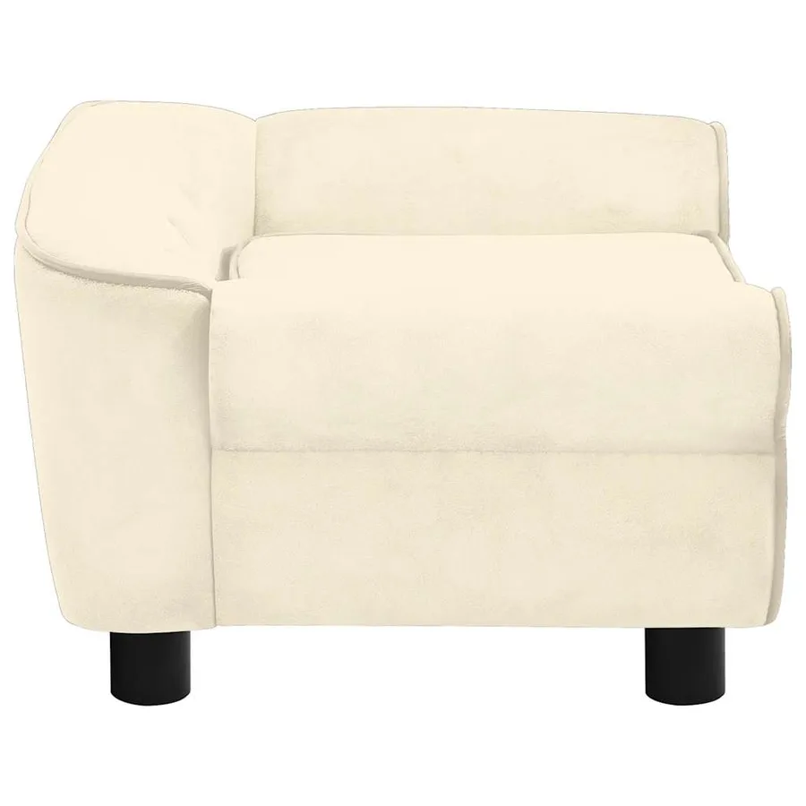 Canapé pour chien Crème 72x45x30 cm Peluche - 7