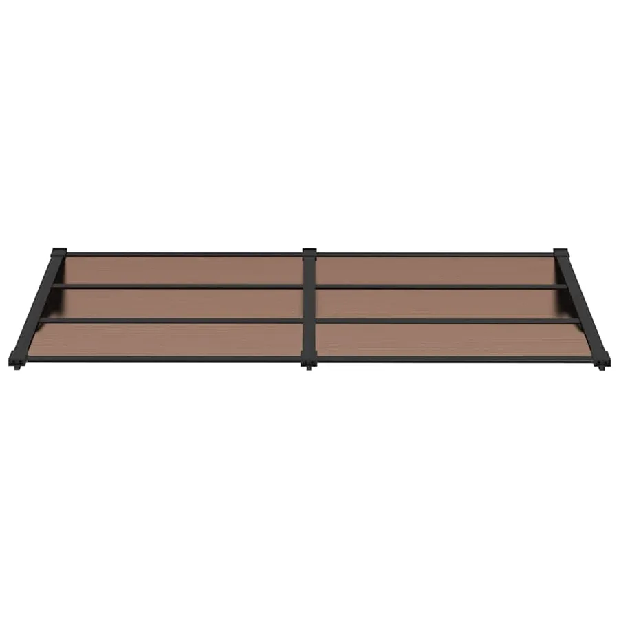 Auvent de porte Noir 199x90 cm Polycarbonate - 3