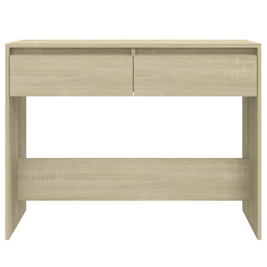 Table console chêne sonoma 100x35x76,5 cm bois d'ingénierie - 5