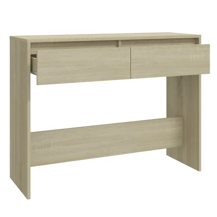 Table console chêne sonoma 100x35x76,5 cm bois d'ingénierie - 6