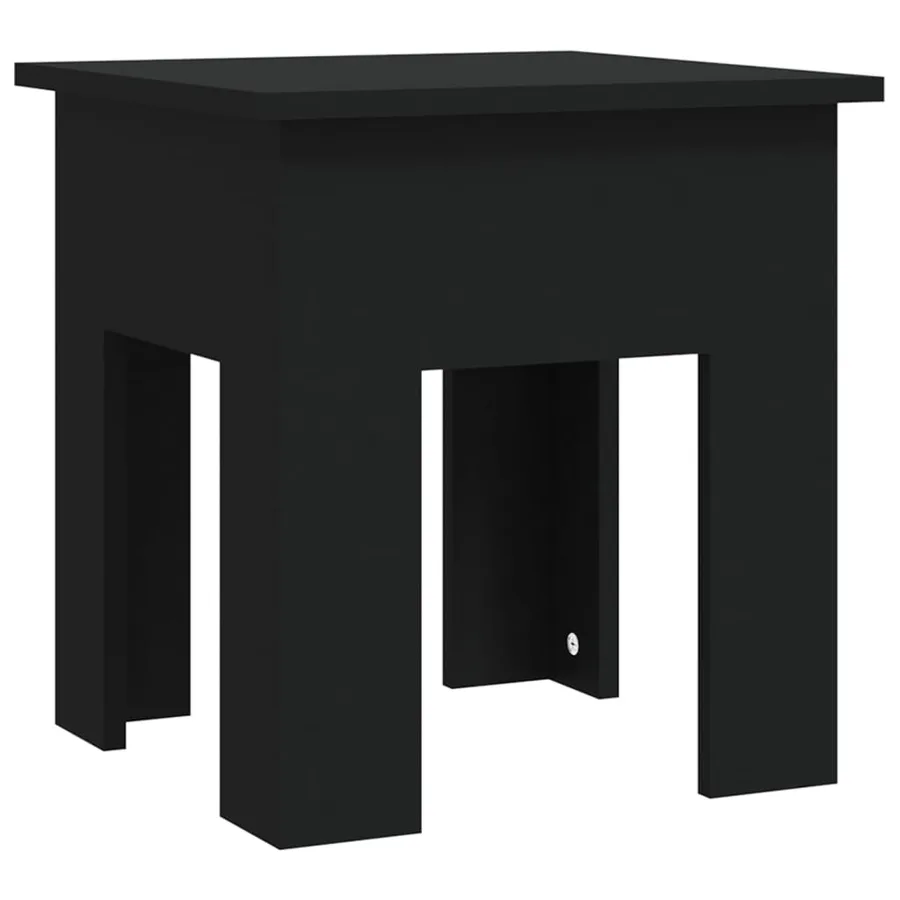 Table basse noir 40x40x42 cm bois d'ingénierie - 2