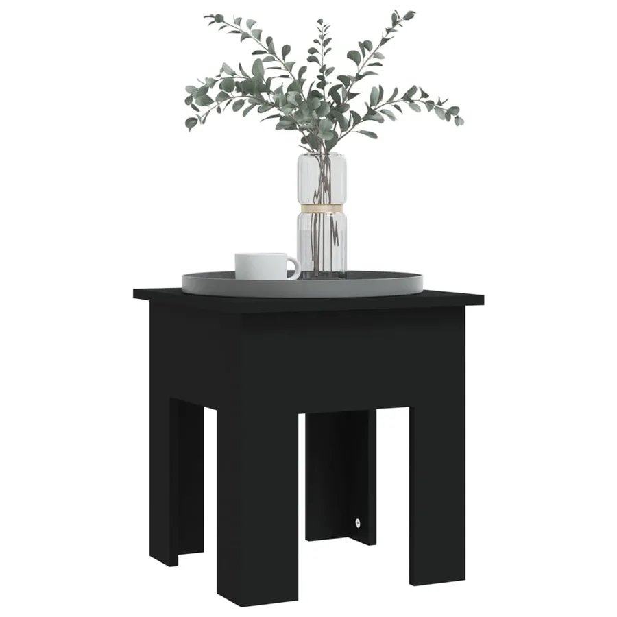 Table basse noir 40x40x42 cm bois d'ingénierie - 4