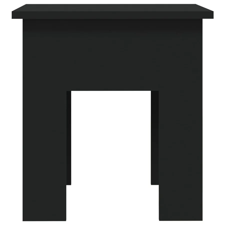 Table basse noir 40x40x42 cm bois d'ingénierie - 5