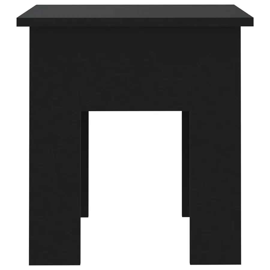 Table basse noir 40x40x42 cm bois d'ingénierie - 6