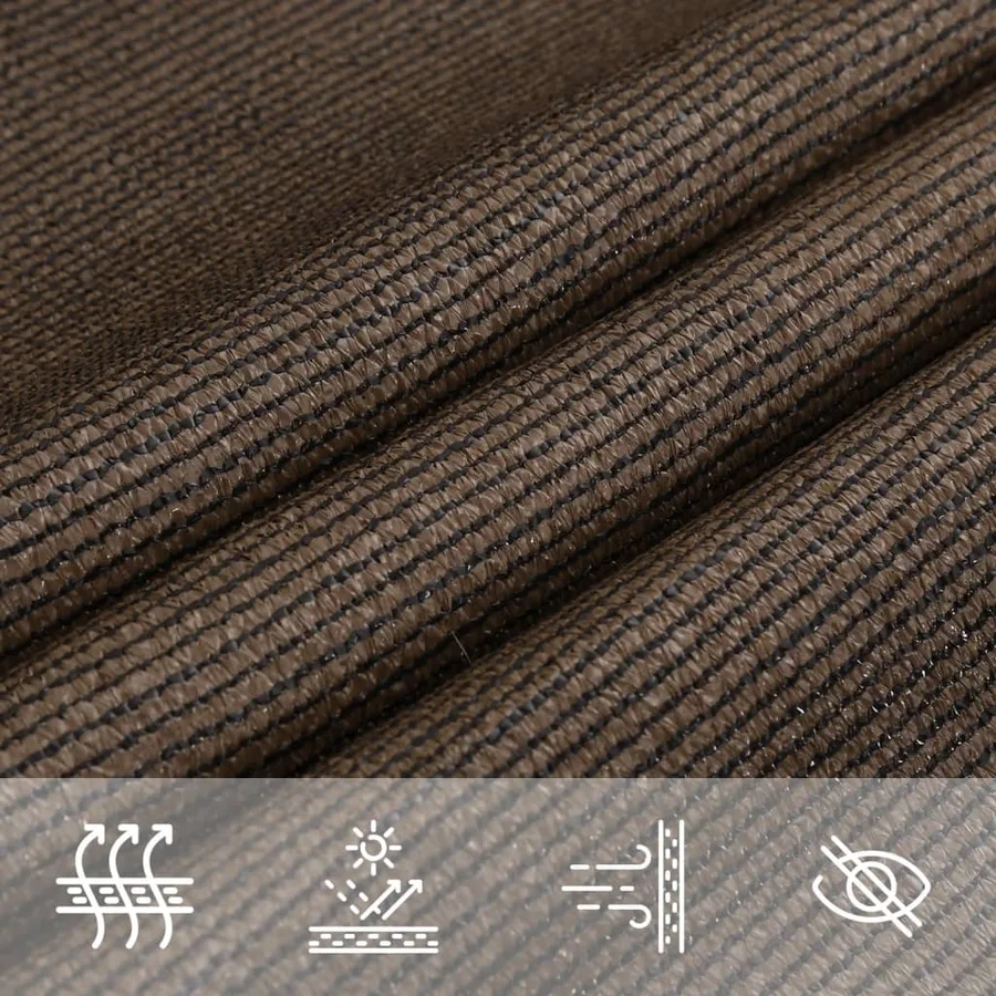 Voile d'ombrage 160 g/m² Marron 2x5 m PEHD - 7