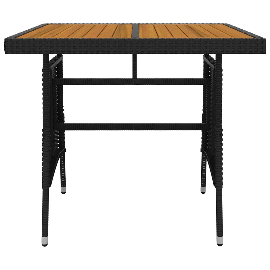 Ensemble à manger d'extérieur 5 pcs Résine tressée Noir - 7