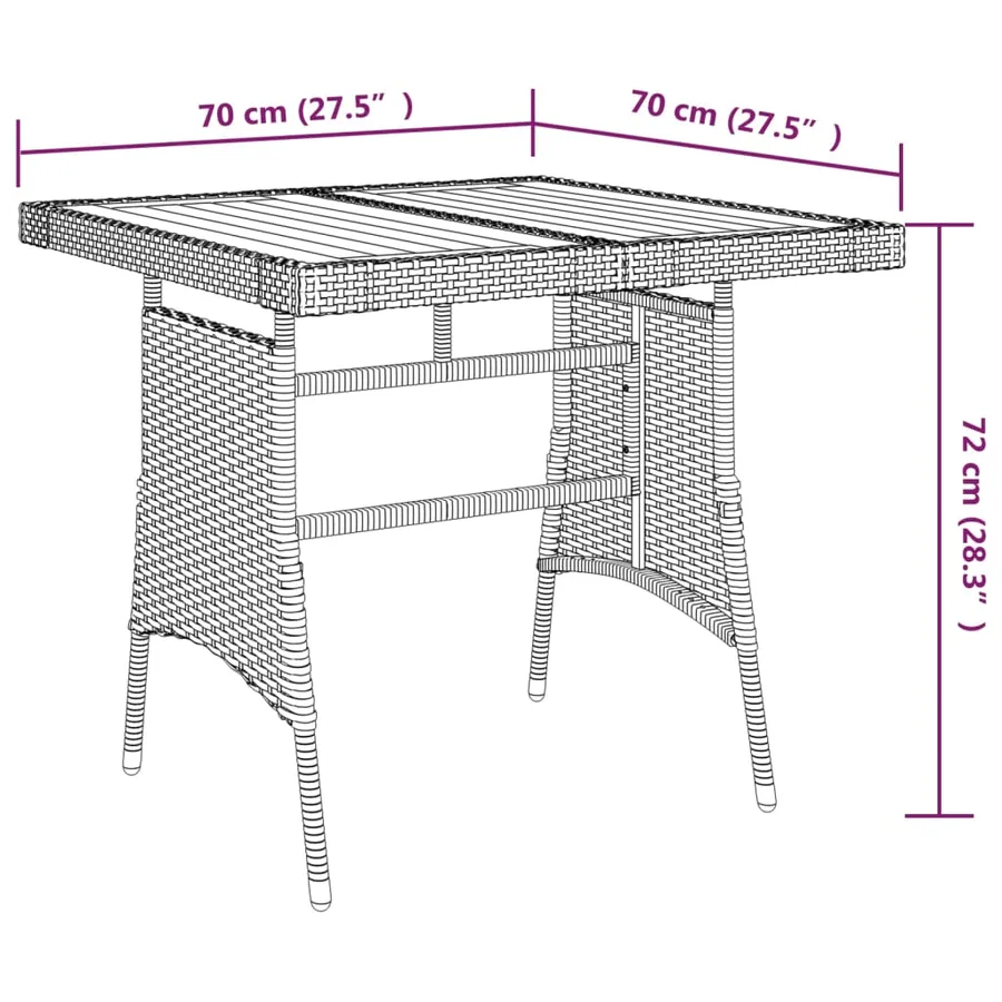 Ensemble à manger d'extérieur 5 pcs Résine tressée Noir - 9