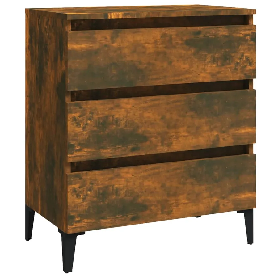 Buffet Chêne fumé 60x35x69 cm Bois d'ingénierie - 2